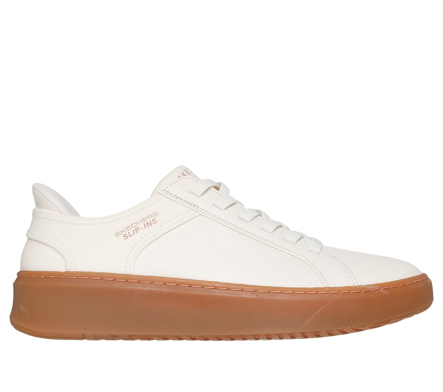Skechers Slip-ins: Court Break - Double Vented, WHITE / NATURAL, fullimage number 0